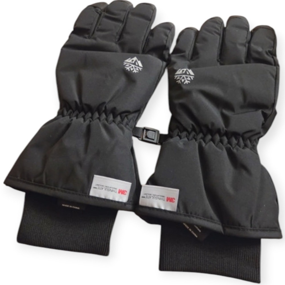 3M Thinsulate Thermal Winter Gloves Black Insulated Cold Weather Ski Mitts